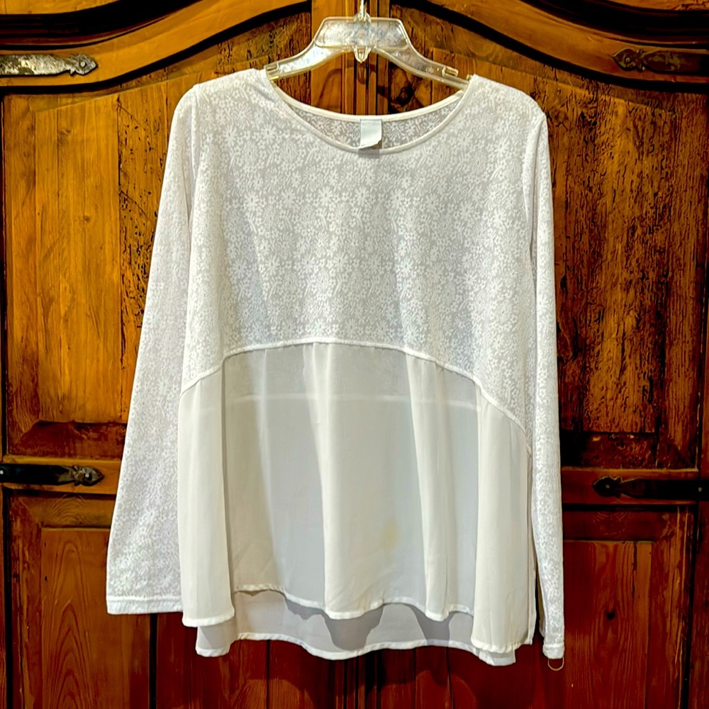 White floral sheer top by swell